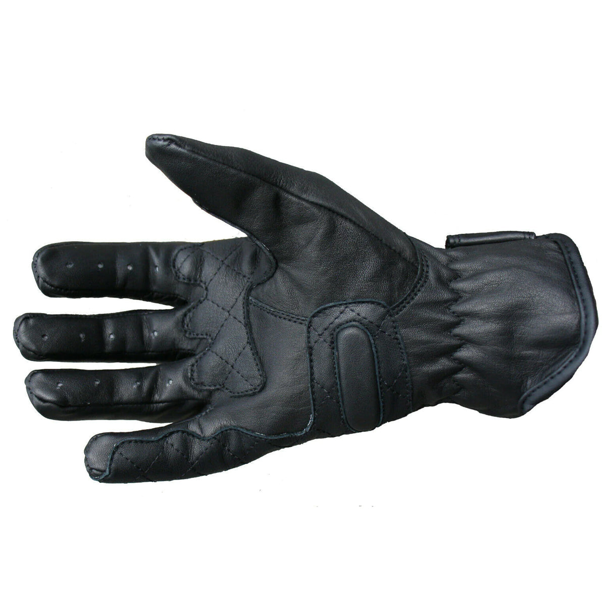 Roadhouse Leather Button Gloves Ladies Soft Black