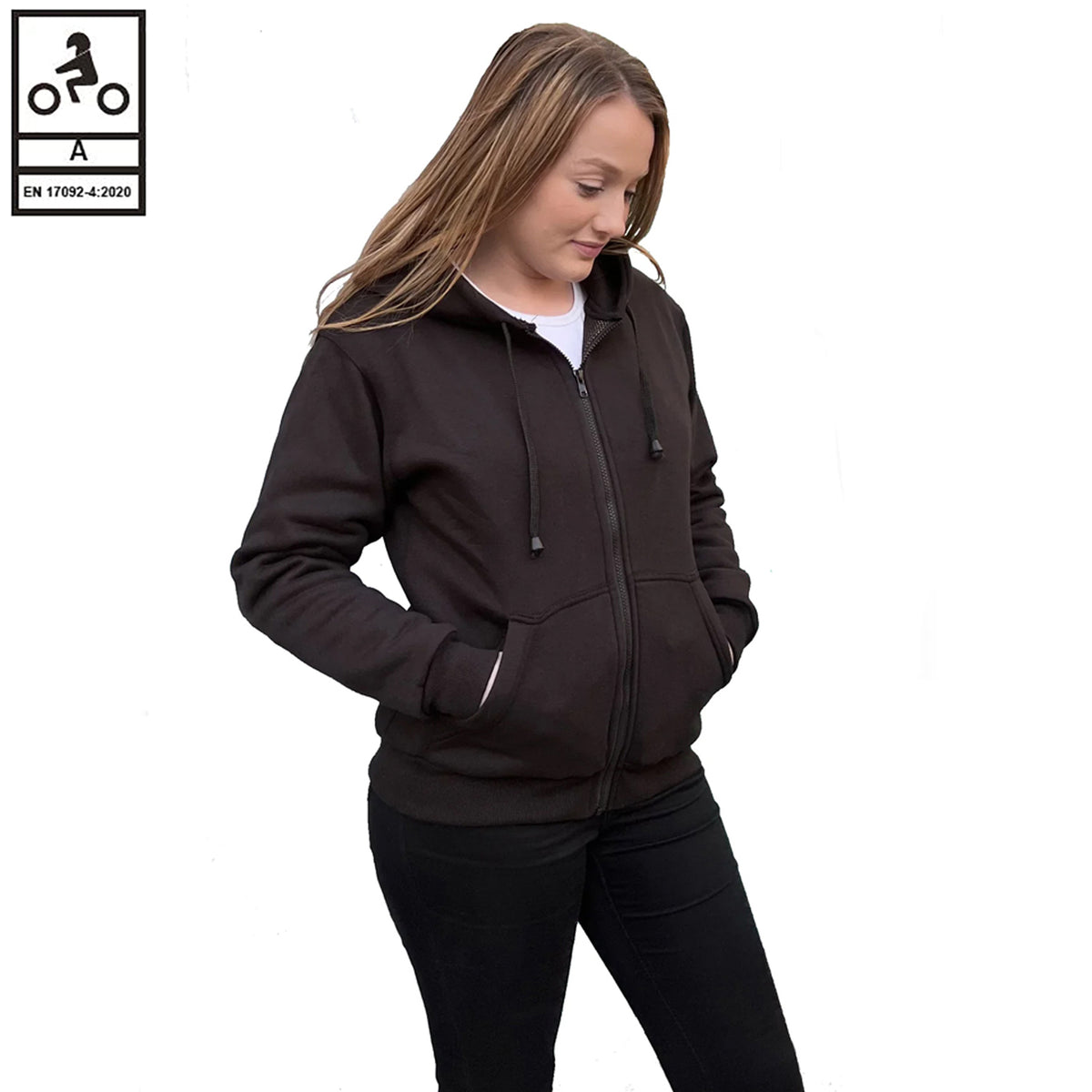 Bikers Gear Australia Alpha Lady Protective Motorcycle Hoodie Black