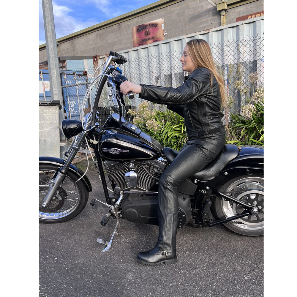 Bikers Gear Australia Hobart Lady Leather Motorcycle Pants