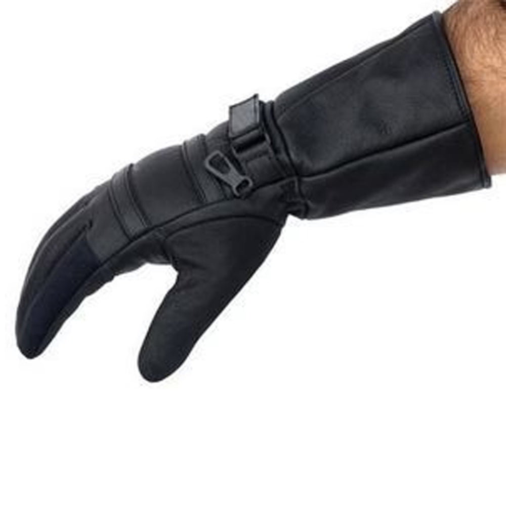 Bikers Gear Motorcycle Gloves Leather Long Gauntlet