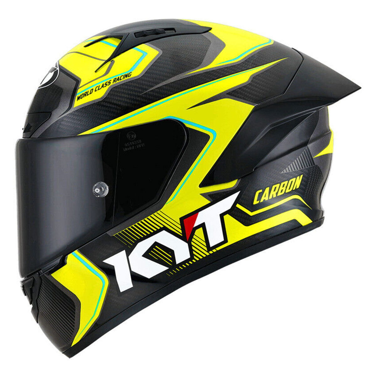 KYT NZ Race Competition Carbon Yellow Motorbike Helmet