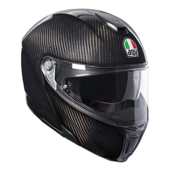 AGV Mens Motorcycle Sport Modular helmet Glossy Carbon