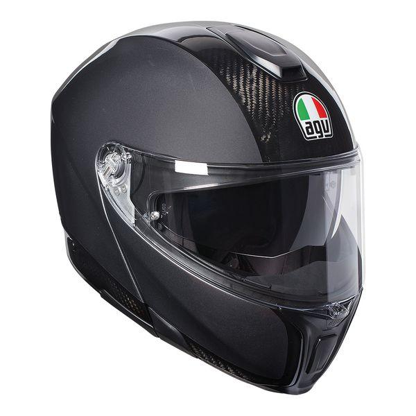 AGV Mens Motorcycle Sport Modular helmet Carbon/Dark Grey