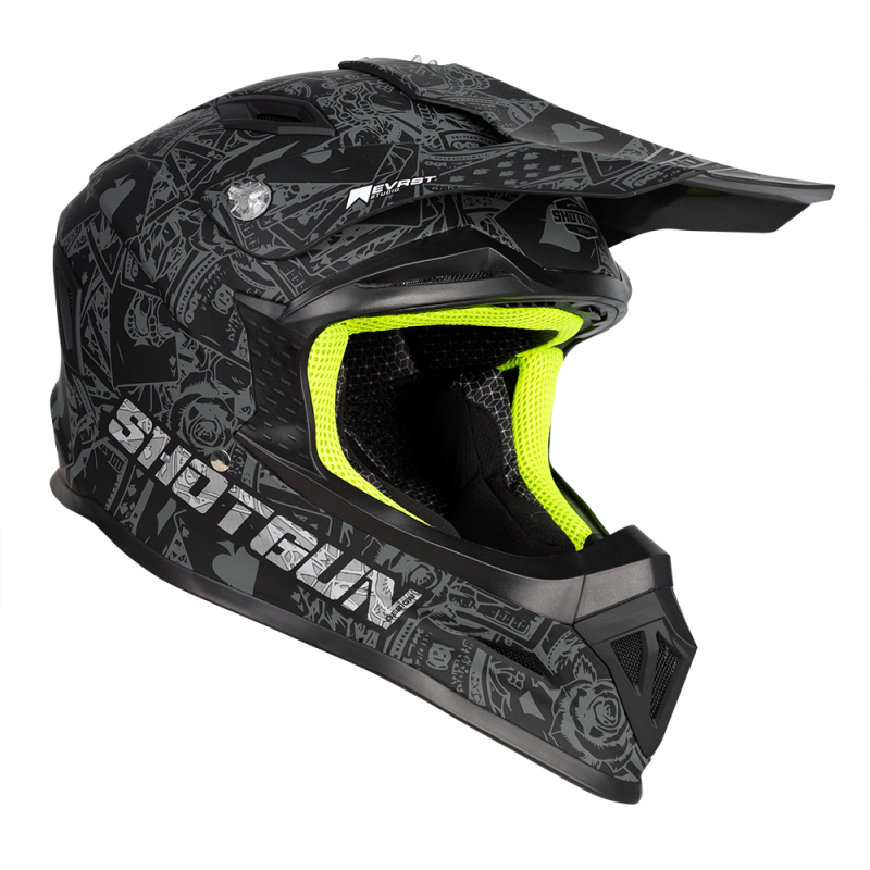 RXT Off Road Motorcycle Helmet SG1 Ultra+ All-In Matt Black/Grey