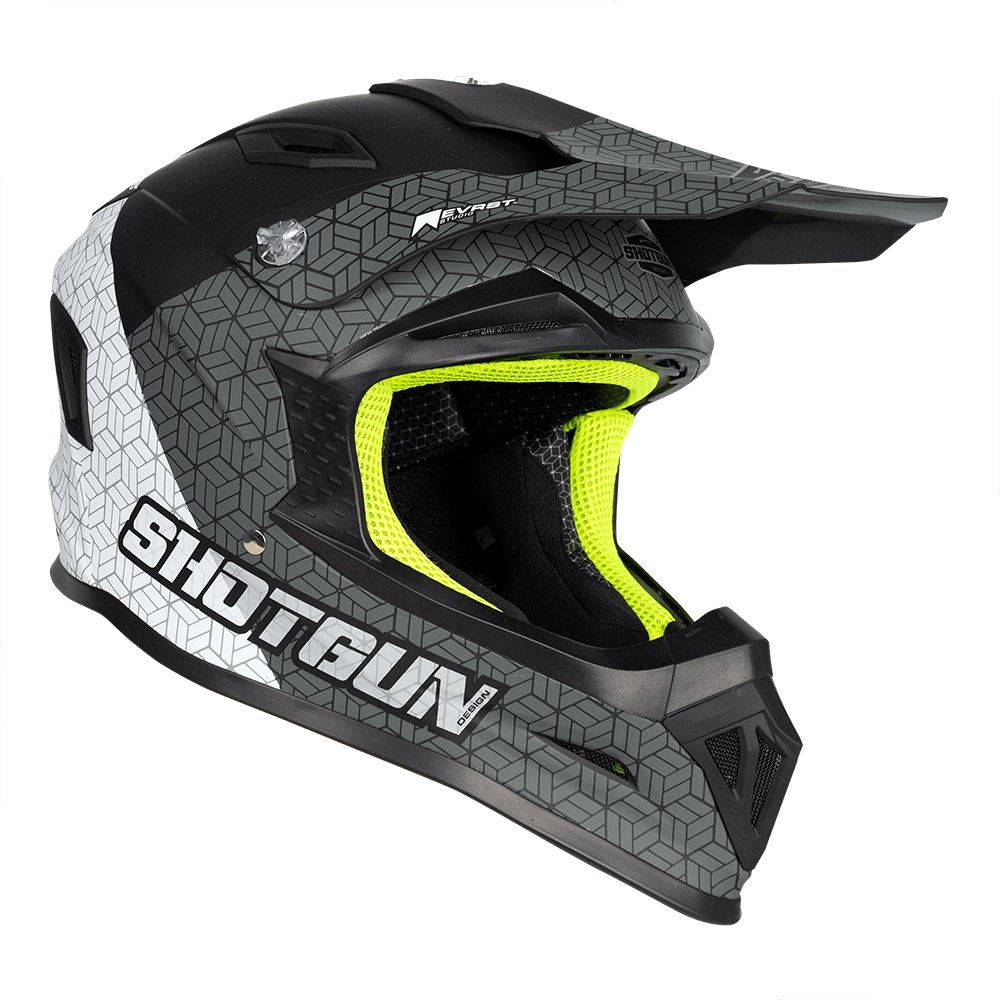 Sg1 Ultra+ Prism Motorcycle Helmet Matt Black / Grey / White