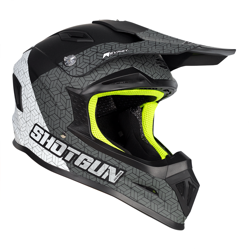 Sg1 Ultra+ Prism Motorcycle Helmet Matt Black / Grey / White