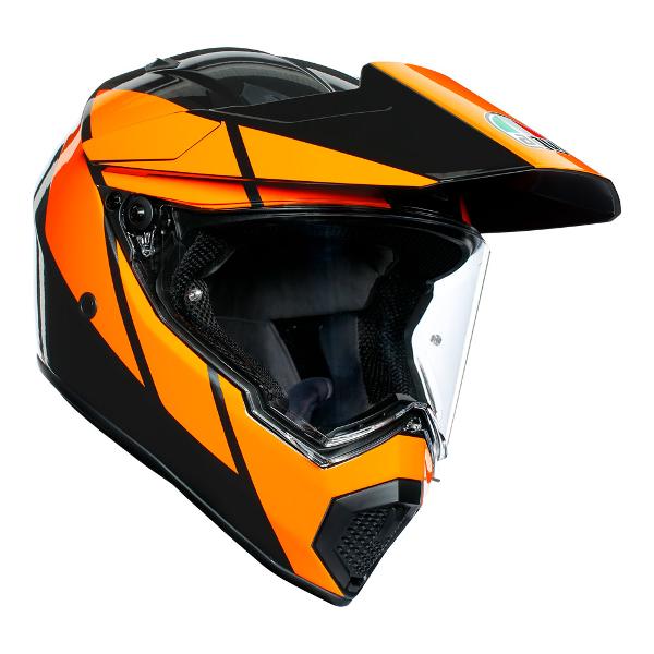 AGV Mens Motorcycle Off Road helmet AX9 Trail Gunmetal/Orange