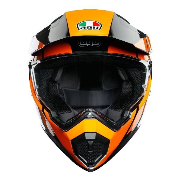 AGV Mens Motorcycle Off Road helmet AX9 Trail Gunmetal/Orange