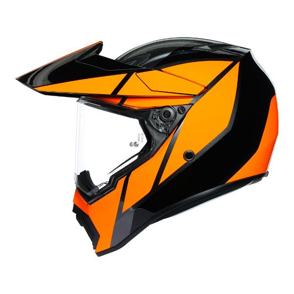 AGV Mens Motorcycle Off Road helmet AX9 Trail Gunmetal/Orange