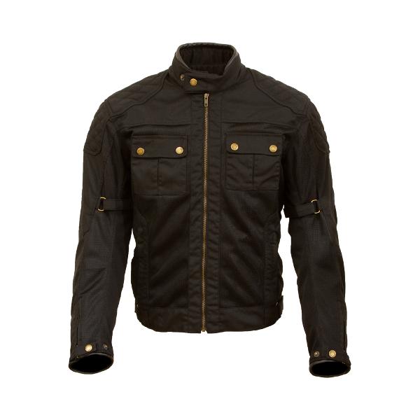 MERLIN Mens Motorcycle Textile Jacket Shenstone Black