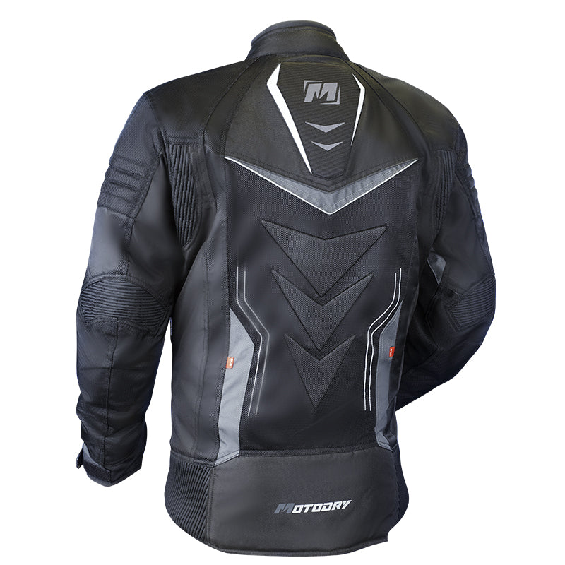 Motodry Motorcycle Textile Jacket All Season Black