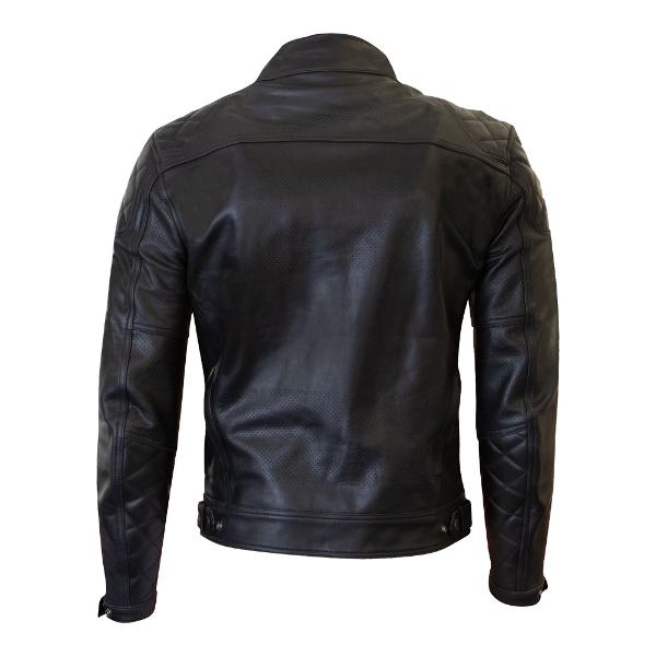 MERLIN Mens Motorcycle Leather Jacket Cambrian Black