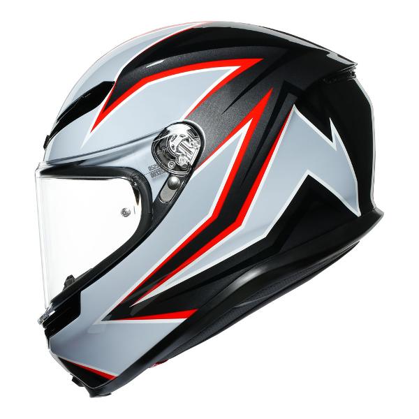 AGV Motorcycle Full Face helmet K6 Flash Matt Black/Grey/Red