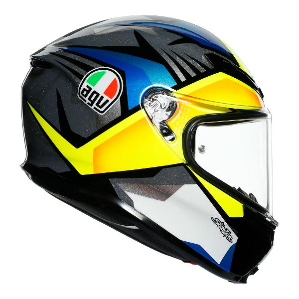 AGV Motorcycle Full Face helmet K6 Joan Mir Black/Blue/Yellow