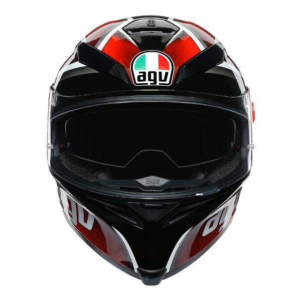 AGV Mens Motorcycle Premium Sport Helmet K5 S Tempest Black/Red