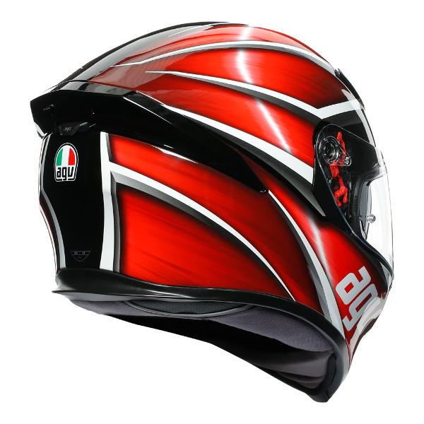 AGV Mens Motorcycle Premium Sport Helmet K5 S Tempest Black/Red