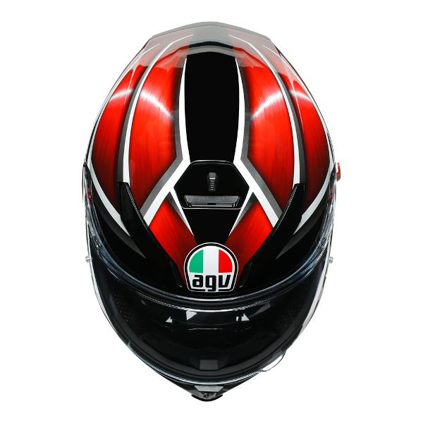 AGV Mens Motorcycle Premium Sport Helmet K5 S Tempest Black/Red