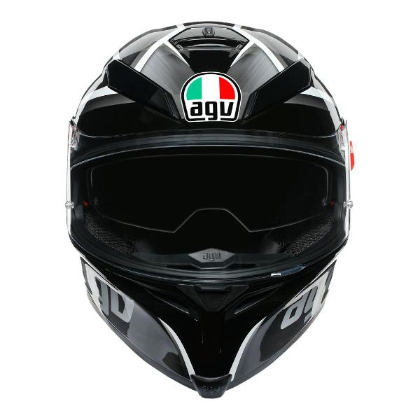 AGV Mens Motorcycle Premium Sport Helmet K5 S Tempest Black/Silver