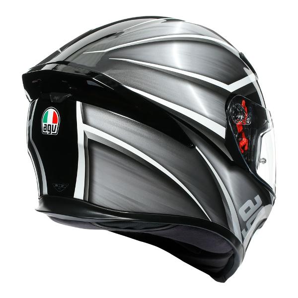 AGV Mens Motorcycle Premium Sport Helmet K5 S Tempest Black/Silver