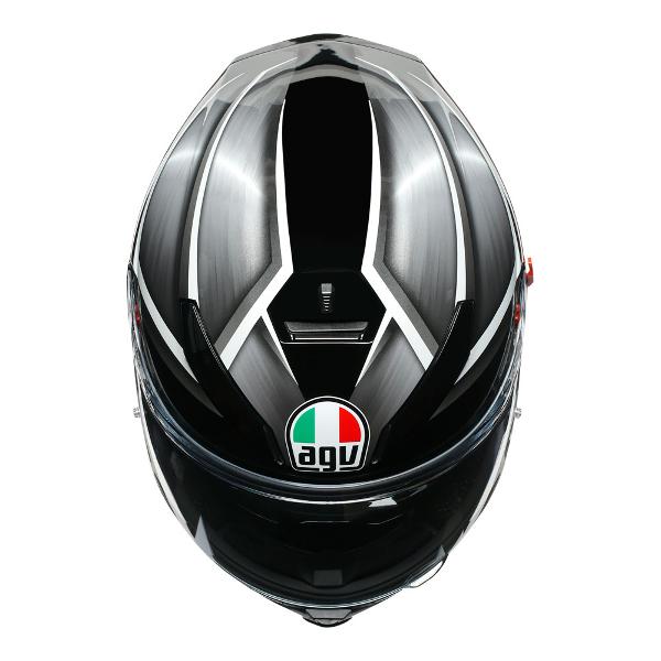 AGV Mens Motorcycle Premium Sport Helmet K5 S Tempest Black/Silver