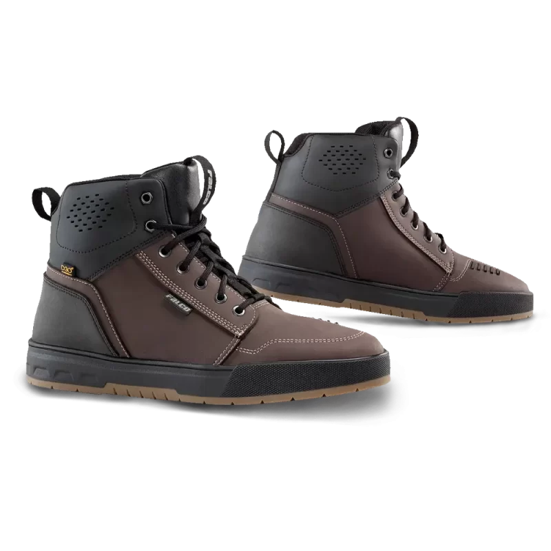 PATROL 2 DARK BROWN Urban Waterproof Leather Motorcycle Boots