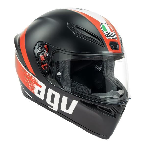 AGV Mens Motorcycle Sport Helmet K1 Grip Matt Black/Red