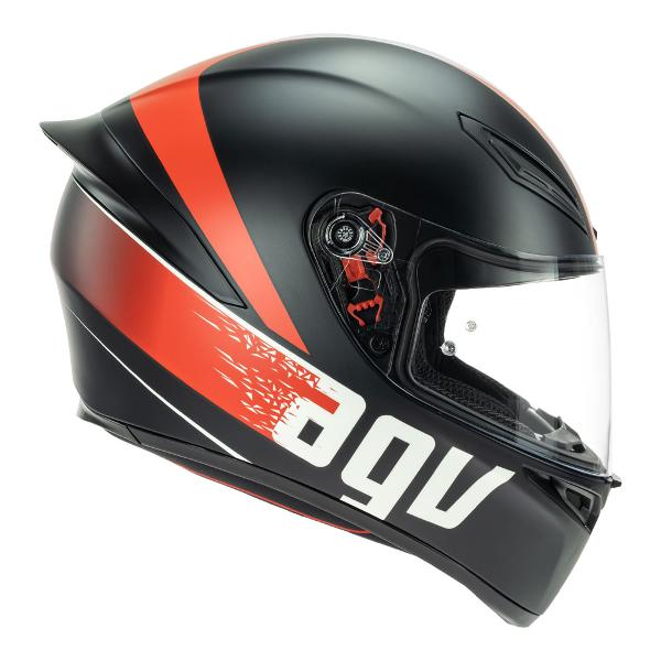 AGV Mens Motorcycle Sport Helmet K1 Grip Matt Black/Red