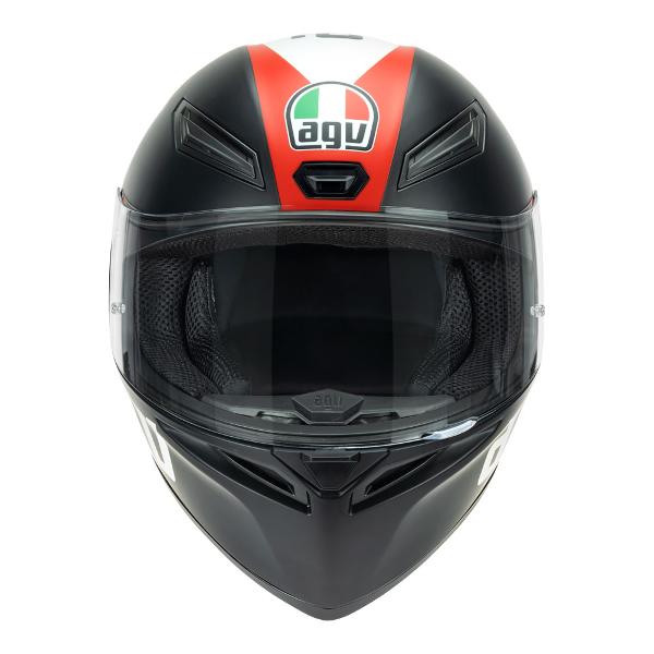 AGV Mens Motorcycle Sport Helmet K1 Grip Matt Black/Red