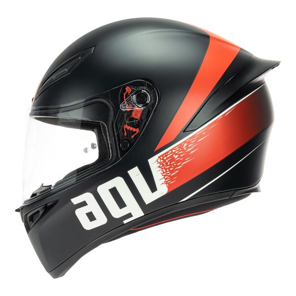 AGV Mens Motorcycle Sport Helmet K1 Grip Matt Black/Red