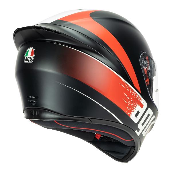 AGV Mens Motorcycle Sport Helmet K1 Grip Matt Black/Red