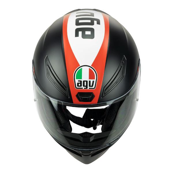 AGV Mens Motorcycle Sport Helmet K1 Grip Matt Black/Red