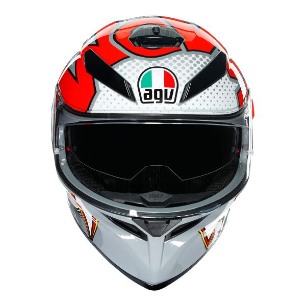 AGV Mens Motorcycle Road Helmet K3 SV Bubble Grey/White