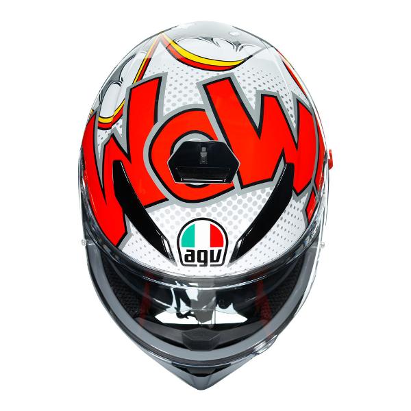 AGV Mens Motorcycle Road Helmet K3 SV Bubble Grey/White