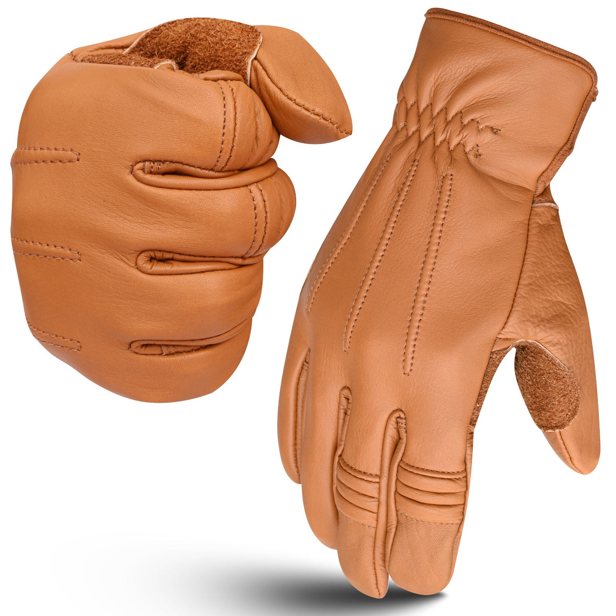 Bikers Gear Australia Rigger 2.0 Motorcycle leather Gloves brown