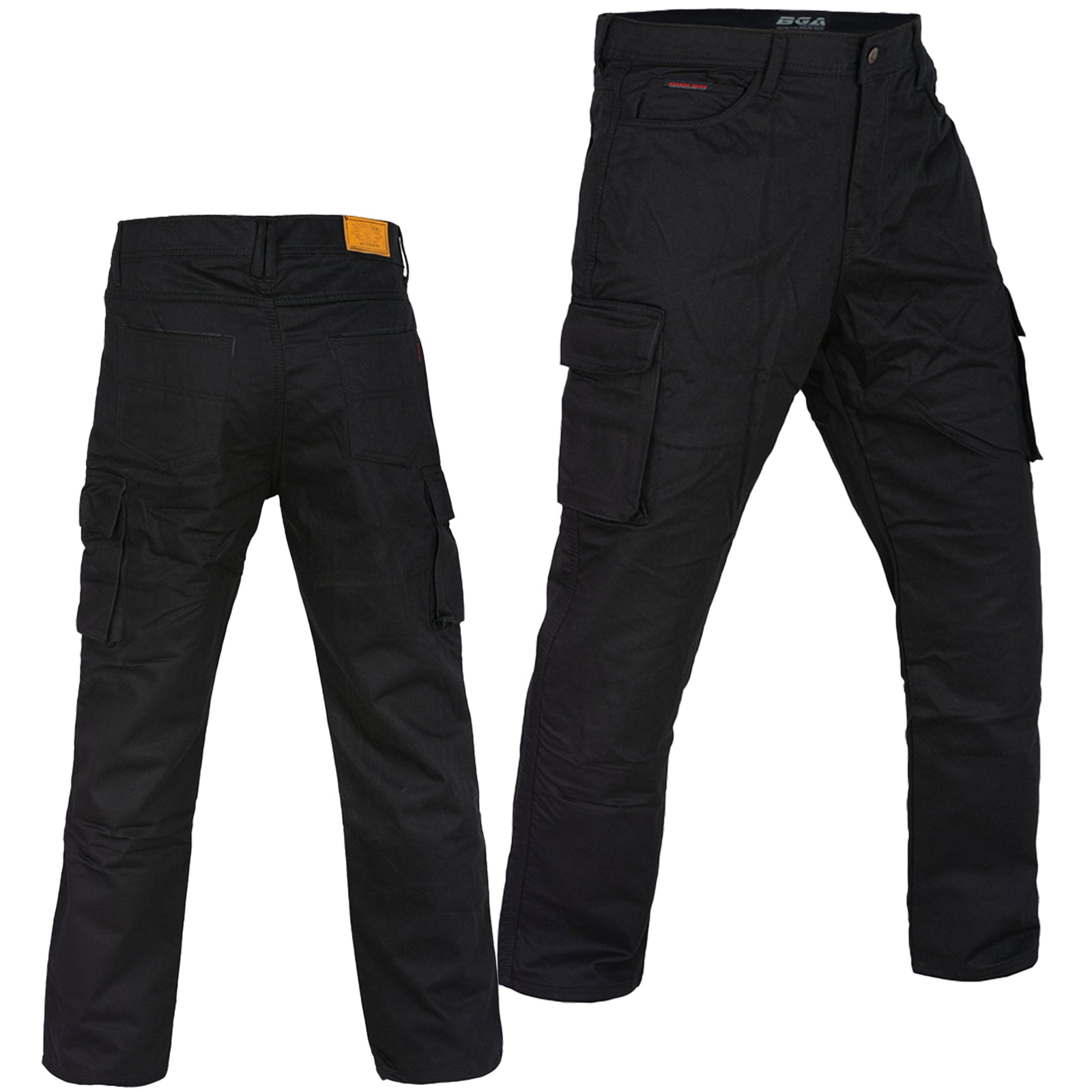 Bikers Gear Australia Robin Men Motorcycle Cargo Jeans Lined With Kevlar Black