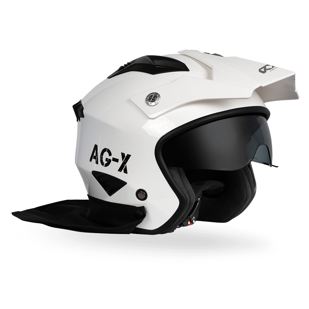 RXT AG-X Motorcycle Melmet Sloid Gloss White  