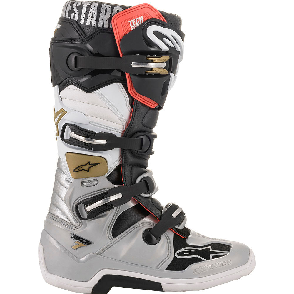 Alpinestars 2024 Tech 7 Black / Silver / Gold Boots