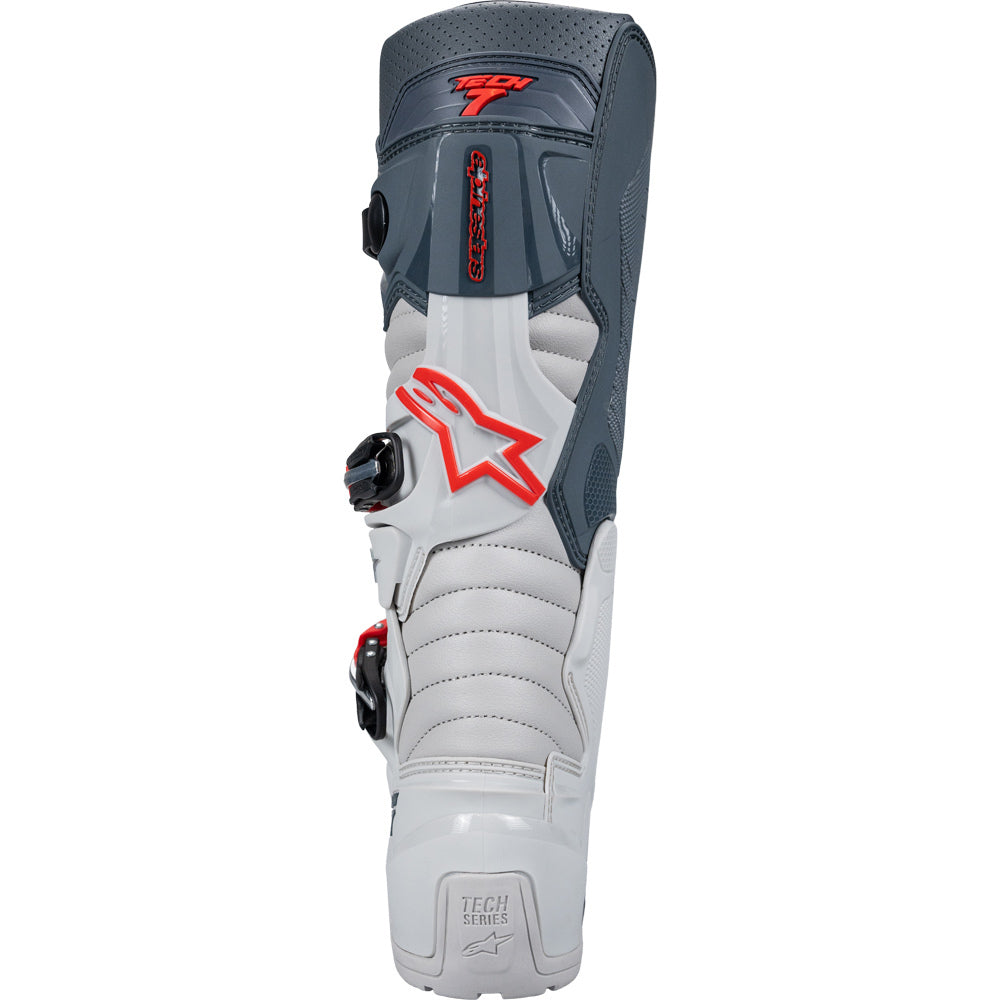 Alpinestars 2024 Tech 7 Enduro Light Grey / Dark Grey / Bright Red Boots