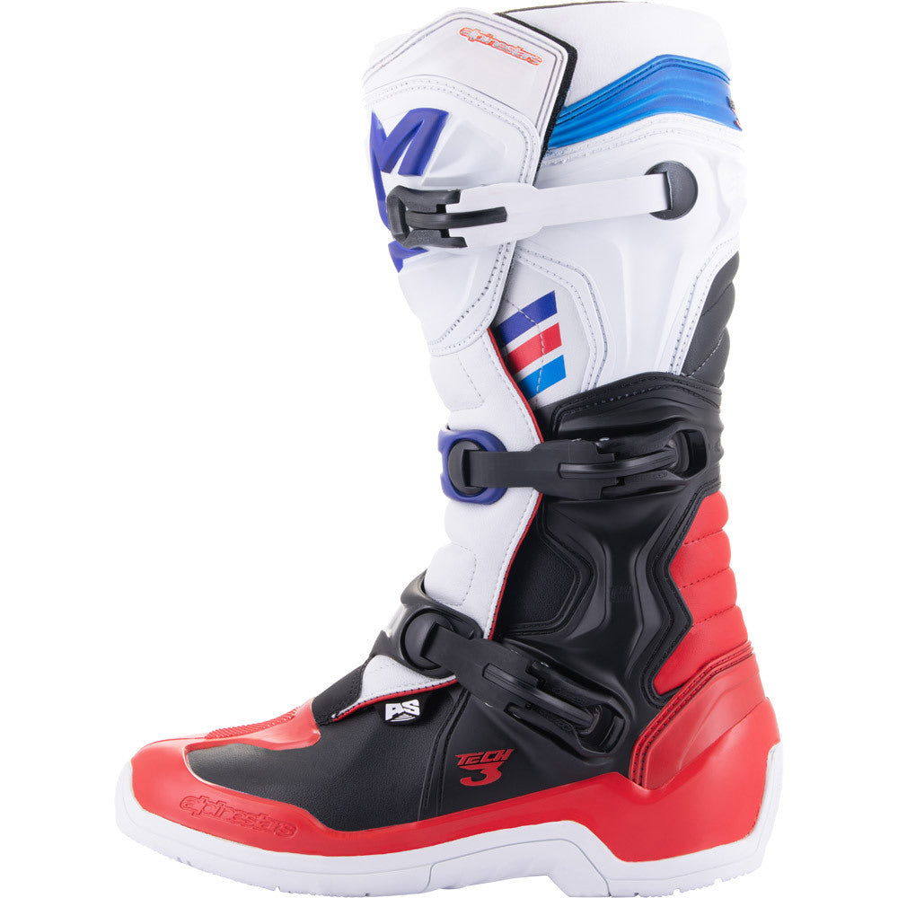 Alpinestars 2024 Tech 3 White / Dark Blue / Red Boots