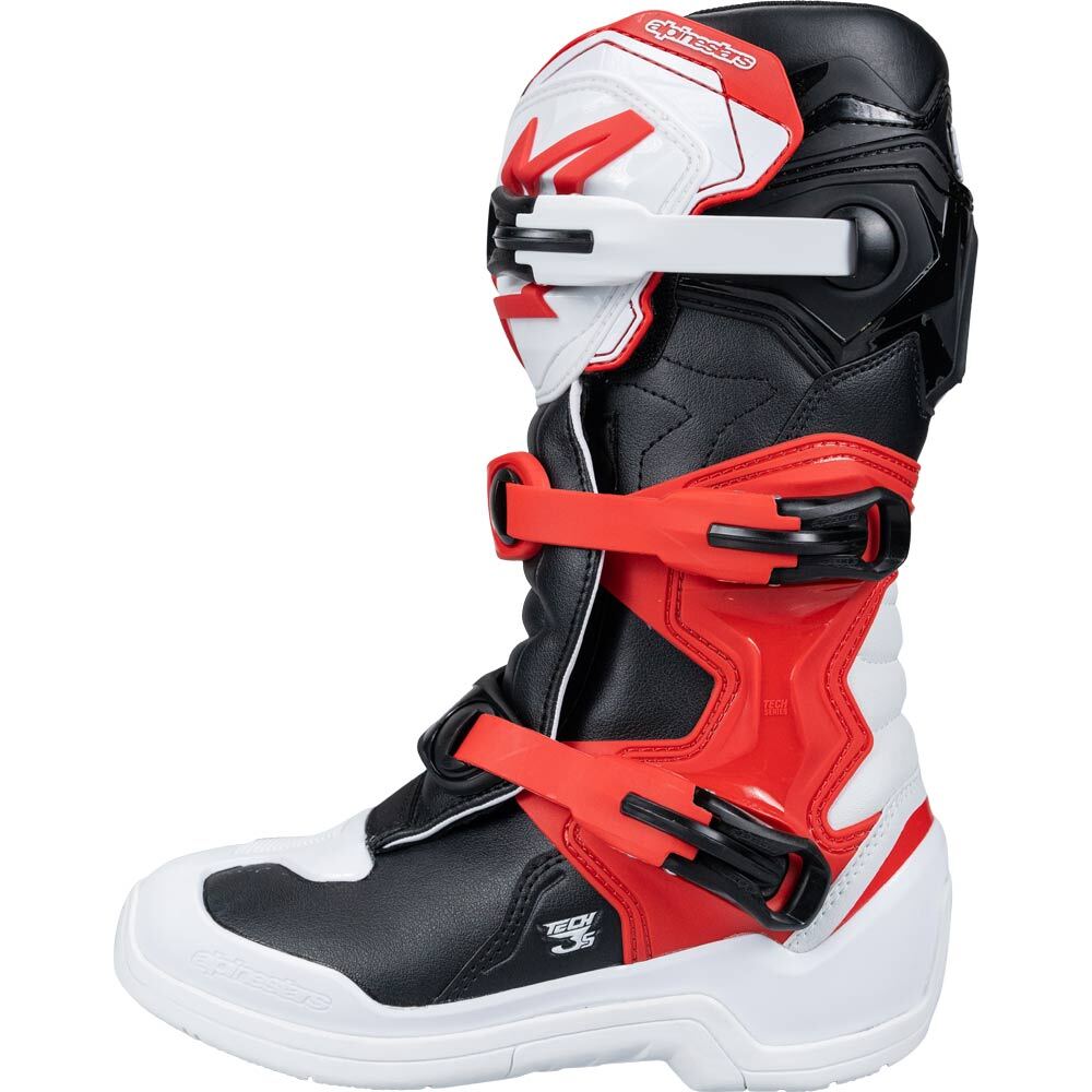 Alpinestars 2024 Tech 3s White / Black / Bright Red Kids Boots