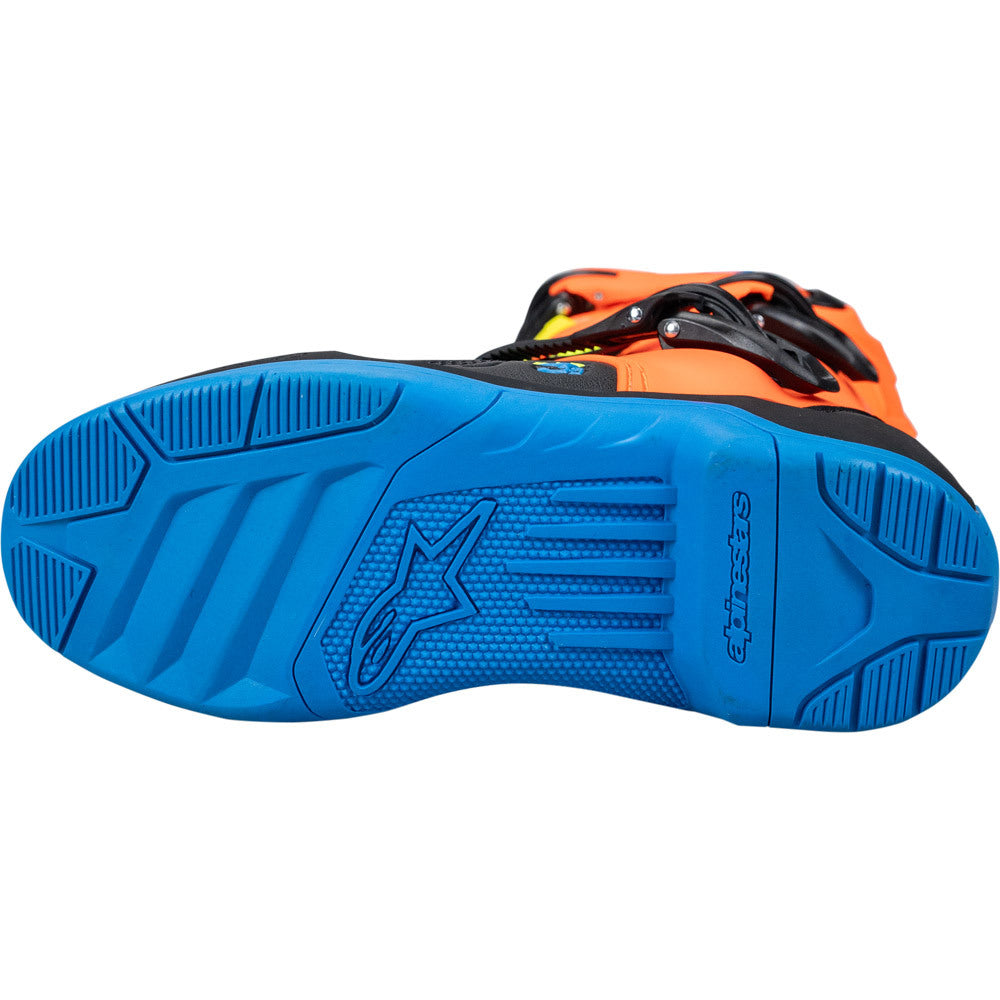 Alpinestars 2024 Tech 3s Fluro / Enamel Blue / Orange Kids Boots