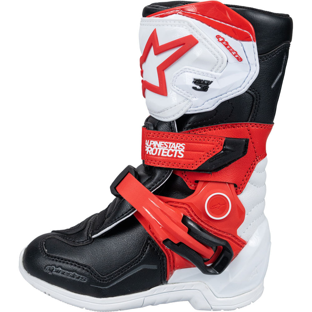 Alpinestars 2024 Tech 3s White / Black / Bright Red Peewee Boots