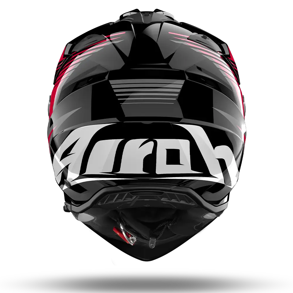 Airoh Adventure Motorcycle Helmet Bandit Spicy Red Gloss