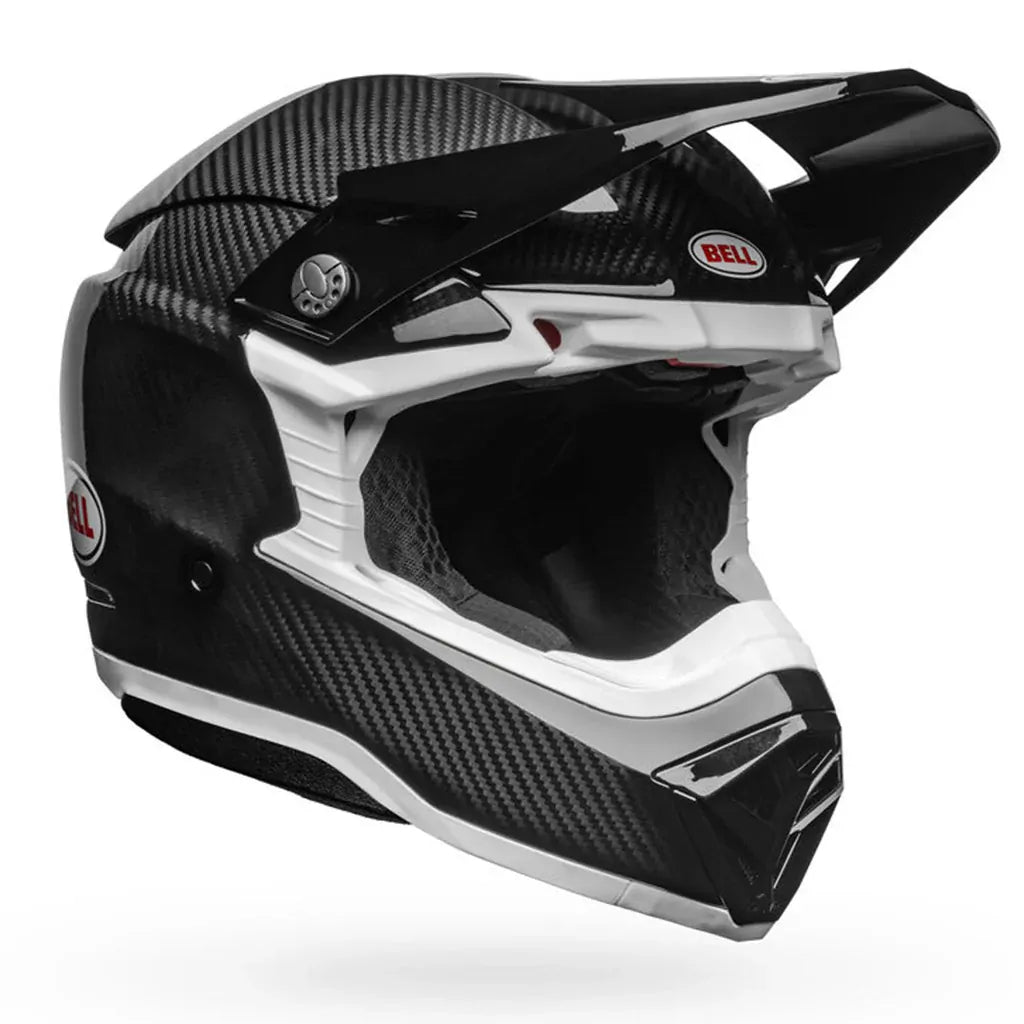 Bell Motorcycle Off Road Moto 10 Spherical MX Dirt Bike Helmet Black White