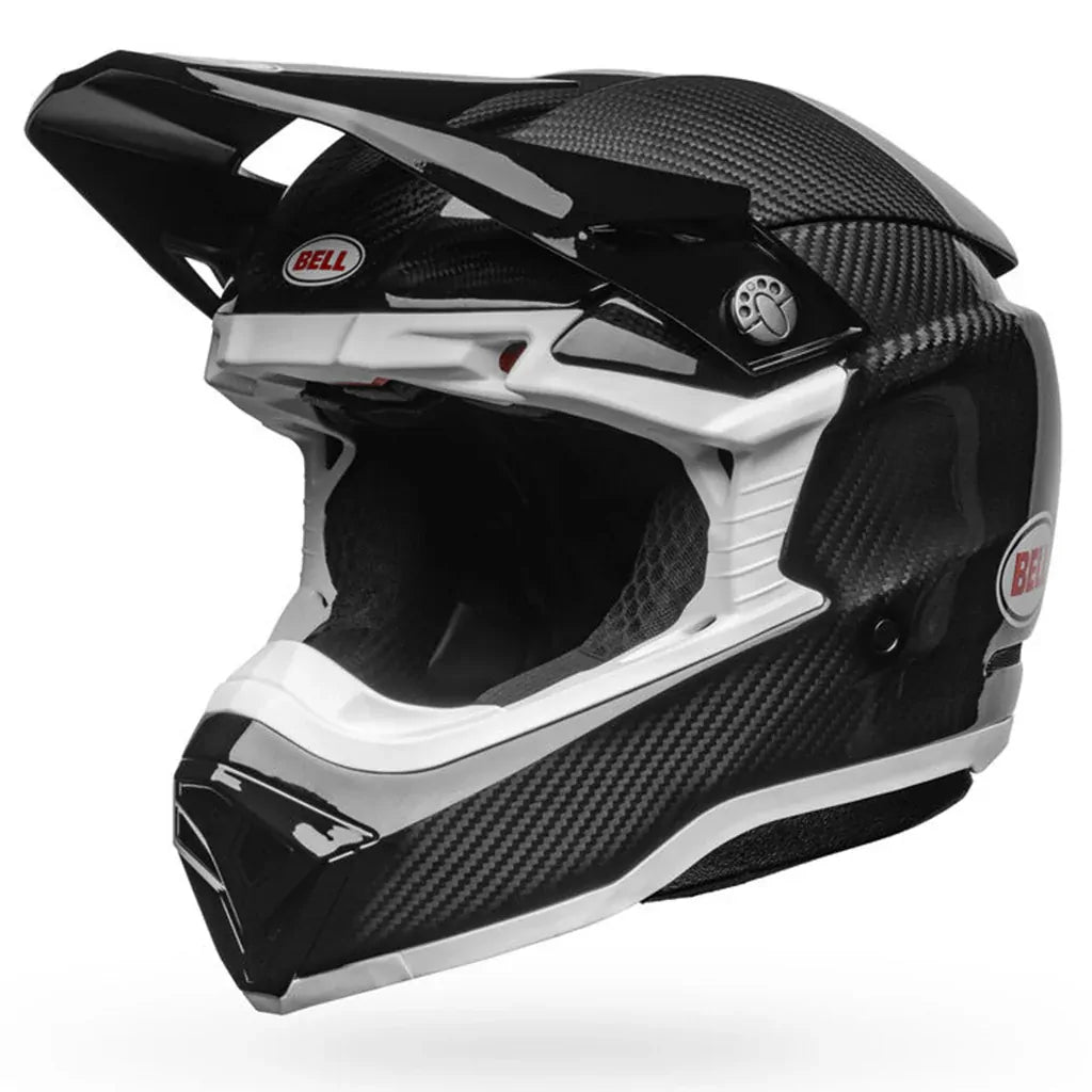 Bell Motorcycle Off Road Moto 10 Spherical MX Dirt Bike Helmet Black White