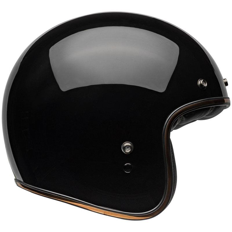 Bell Motorcycle Custom 500 Rally Open Face Helmet Black Bronze