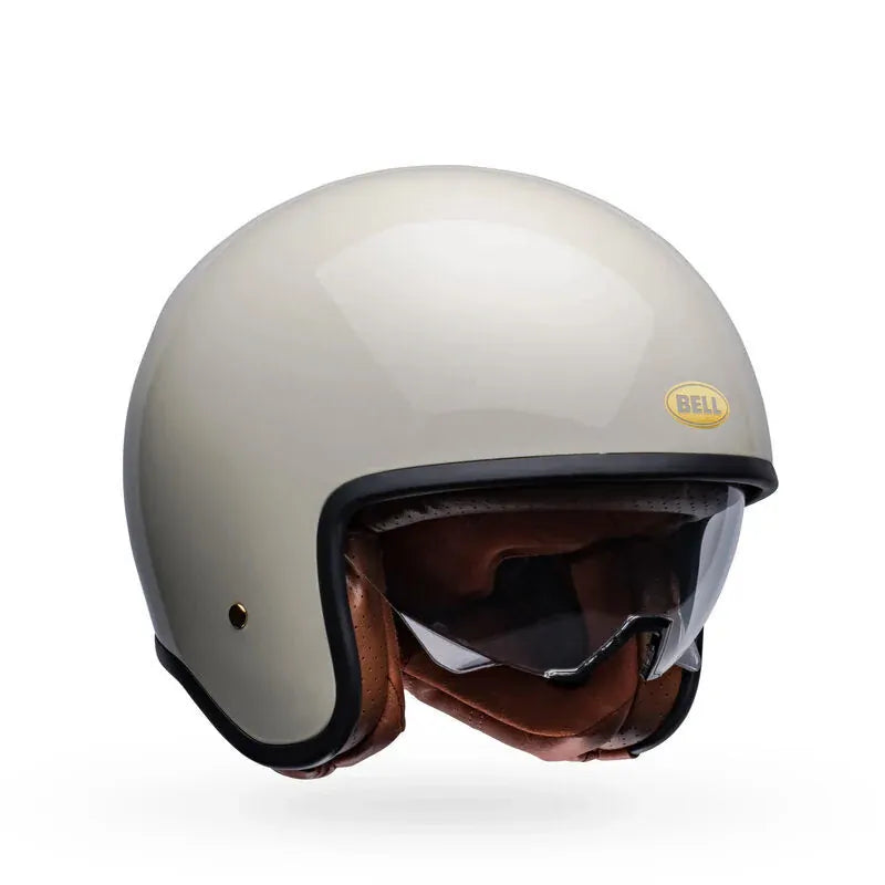Bell Mens Motorcycle TX 501 Open Face Helmet Vintage White