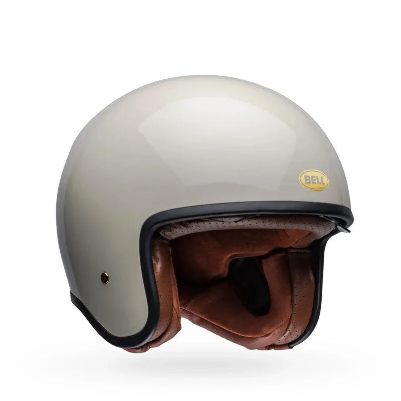 Bell Mens Motorcycle TX 501 Open Face Helmet Vintage White