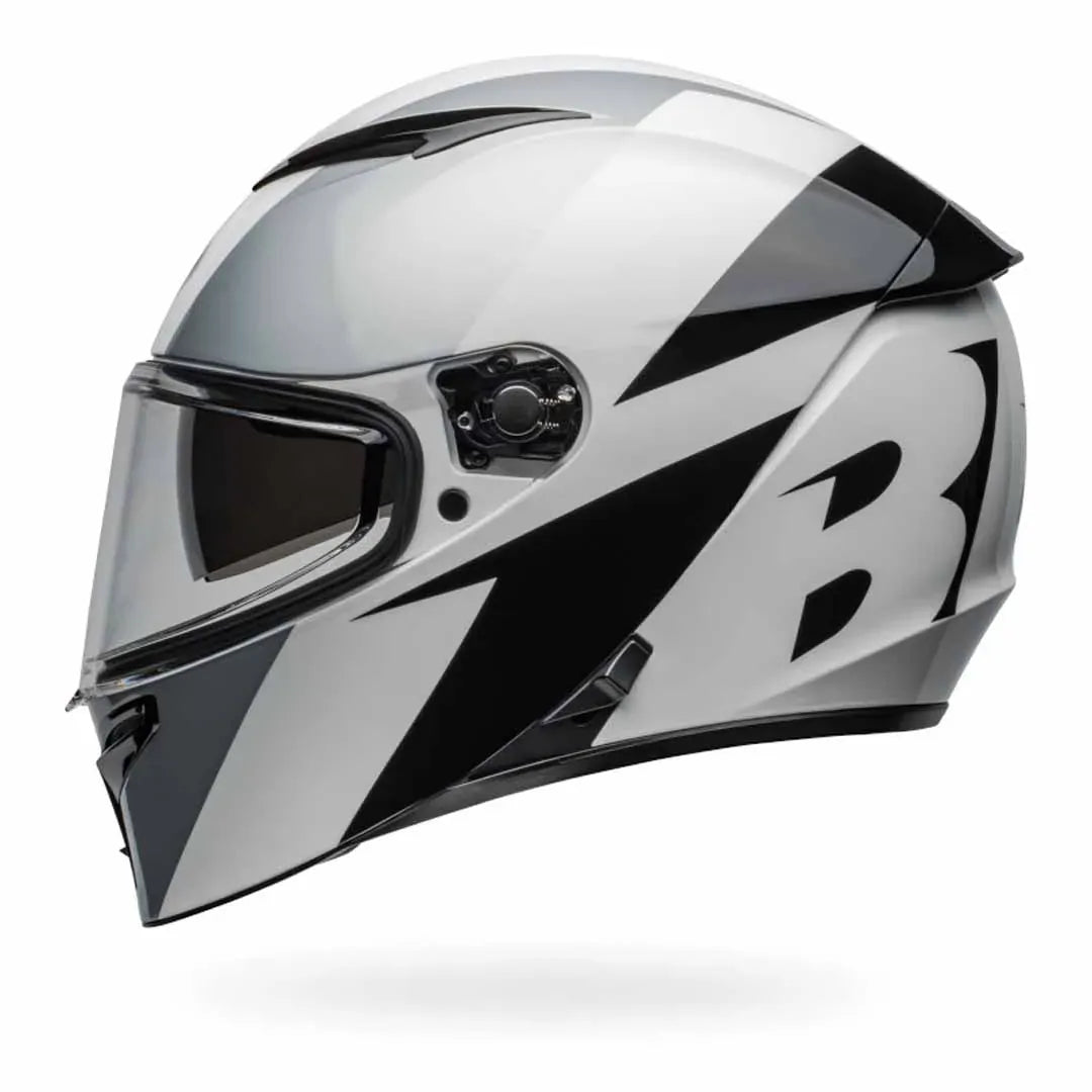 Bell Motorcycle Full Face Lithium Shear Helmet Silver White