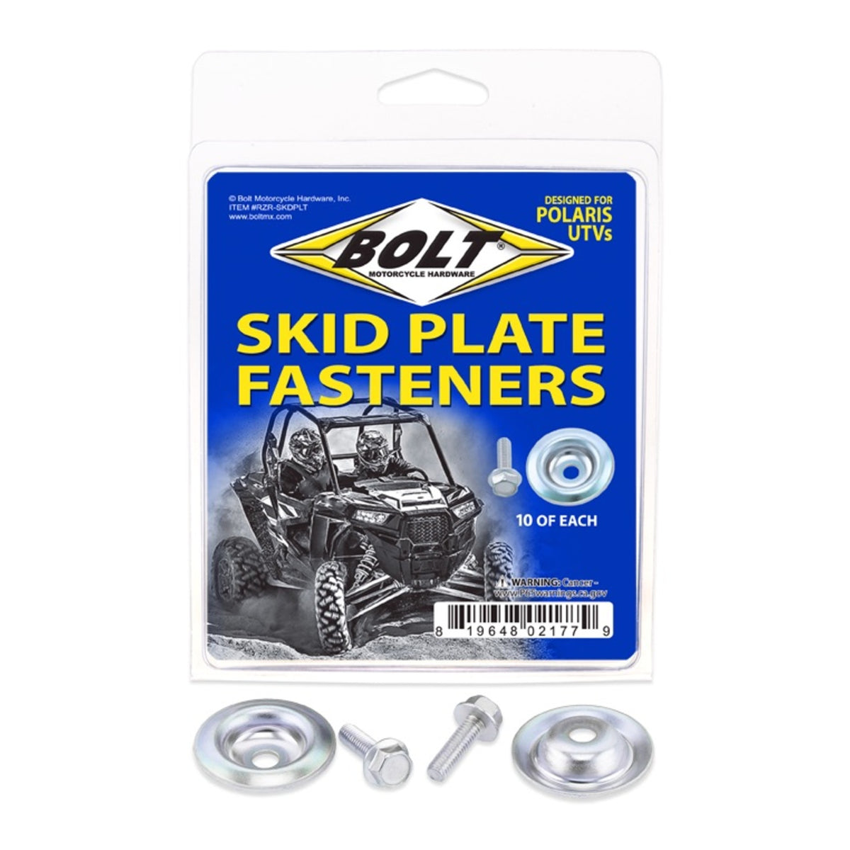 Bolt UTV Skid Plate Fasteners Washer/Bolt RZRSKID (Pack of 20)